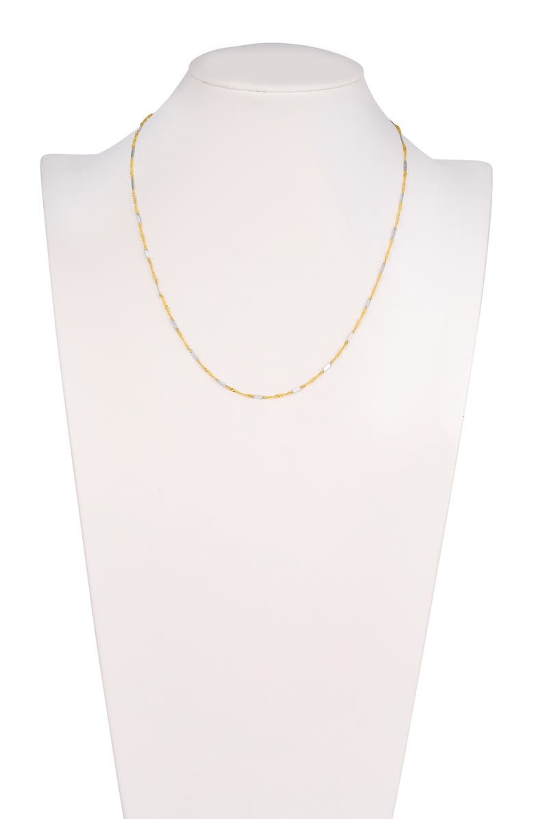 HAWLEY ST Two-Tone 14K Gold Bar Station Chain Necklace, Alternate, color,