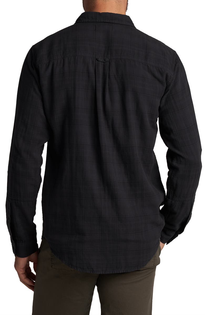 Rowan Redding Plaid Flannel Button-Up Shirt, Alternate, color, Blackout Plaid