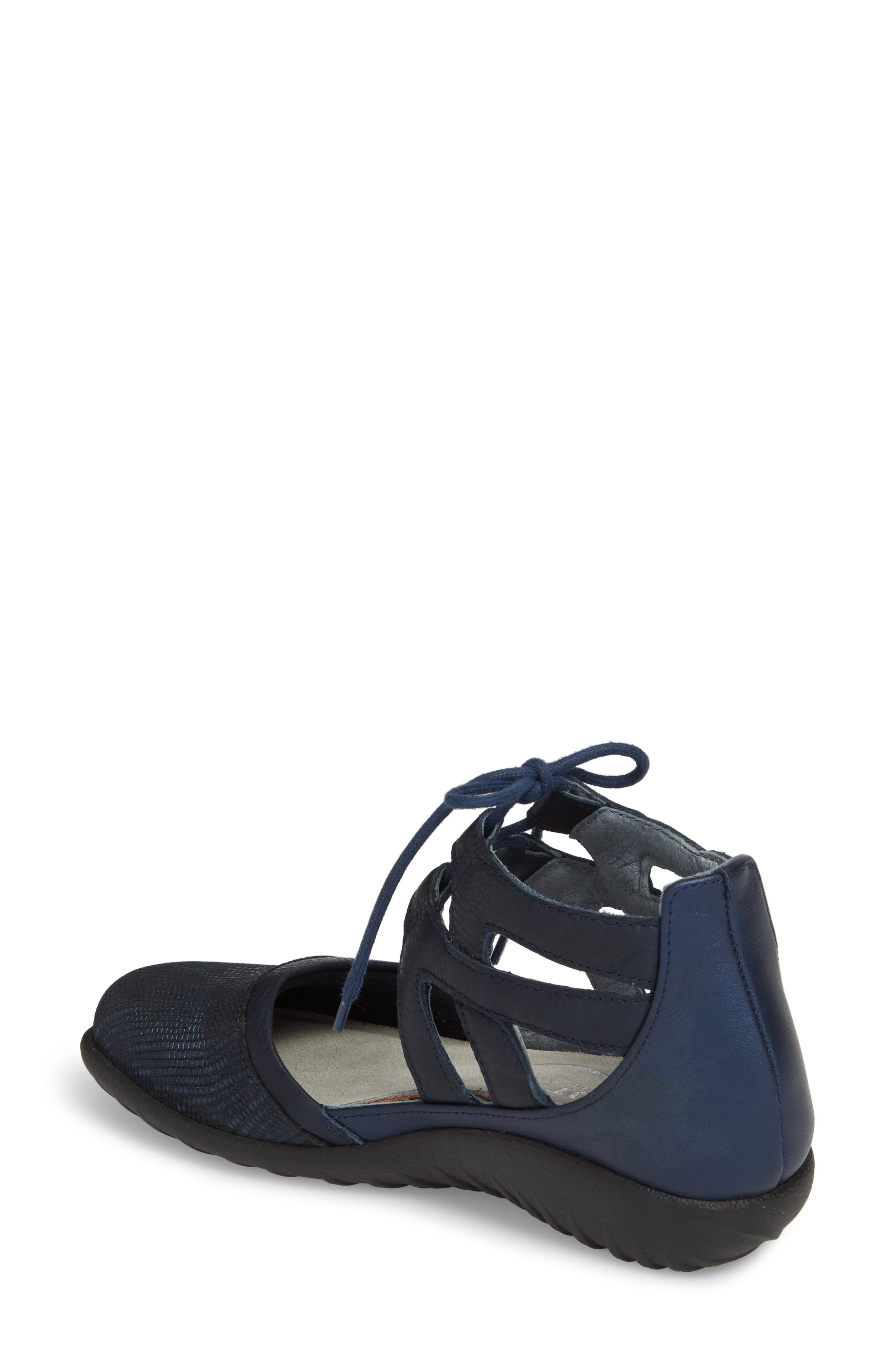 Kata Lace-Up Sandal, Alternate, color, NAVY REPTILE LEATHER