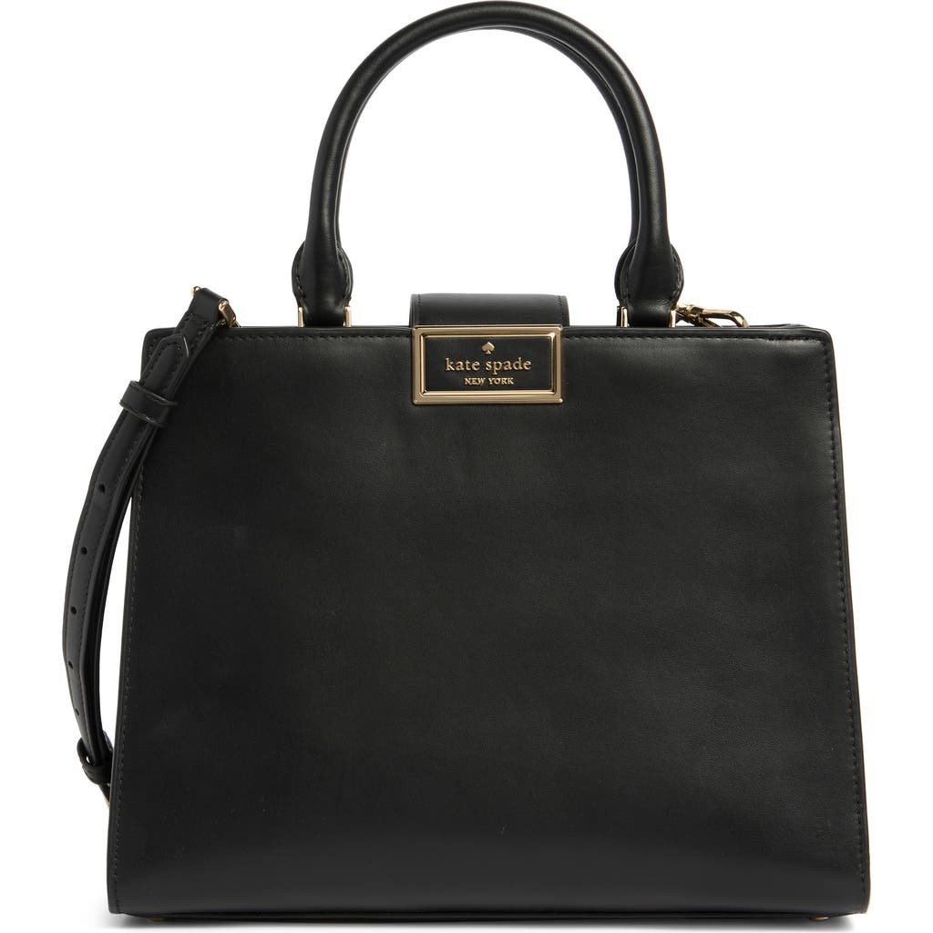 Kate Spade New York Reegan Leather Satchel In Black