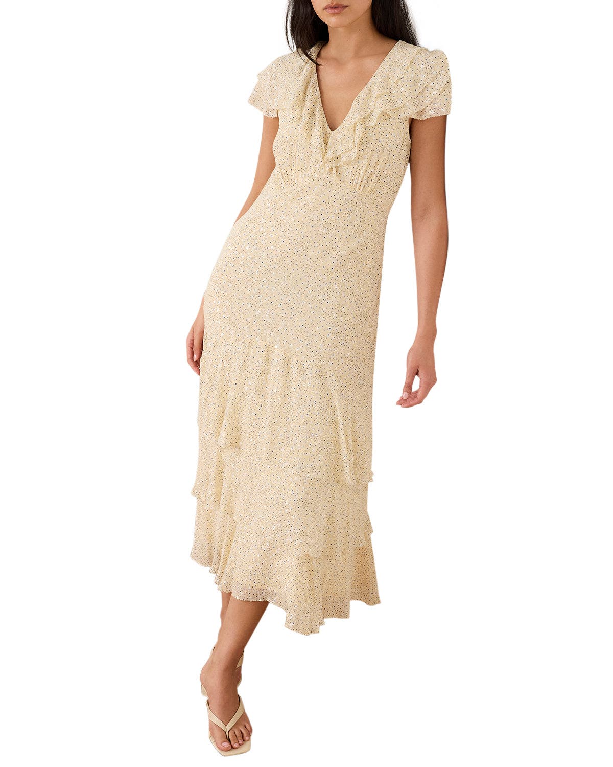 Ruffle Print Midi Dress - image 2