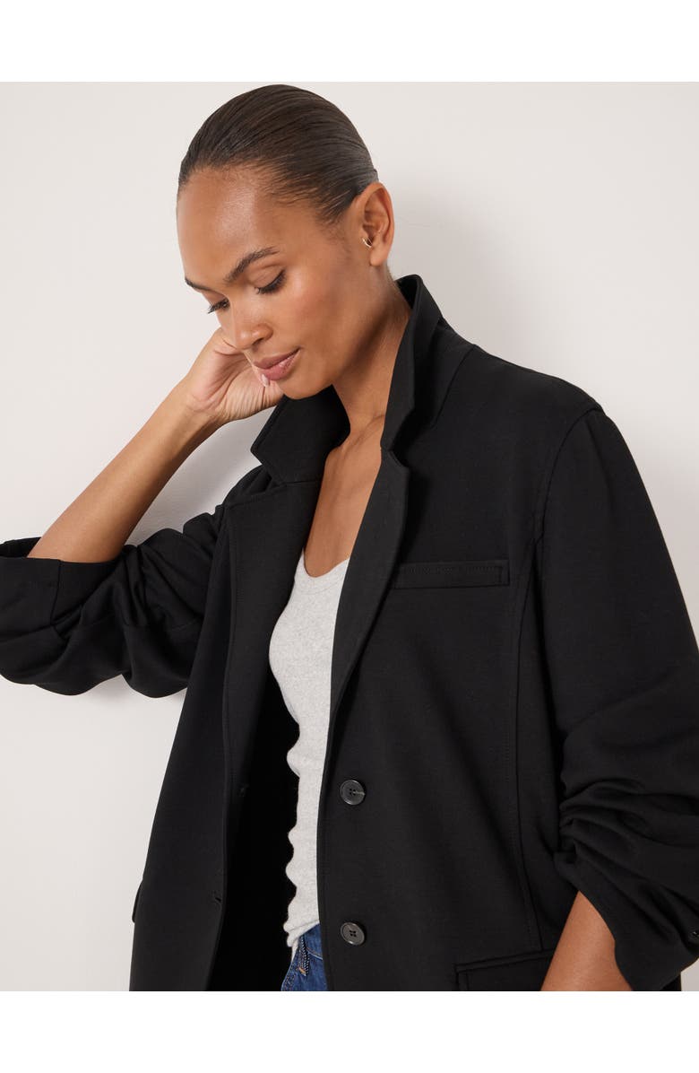 Hush Relaxed Ponte Blazer, Alternate, color, Black