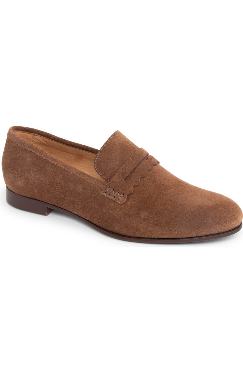 patricia green Blair Penny Loafer, Main, color, Chocolate Suede