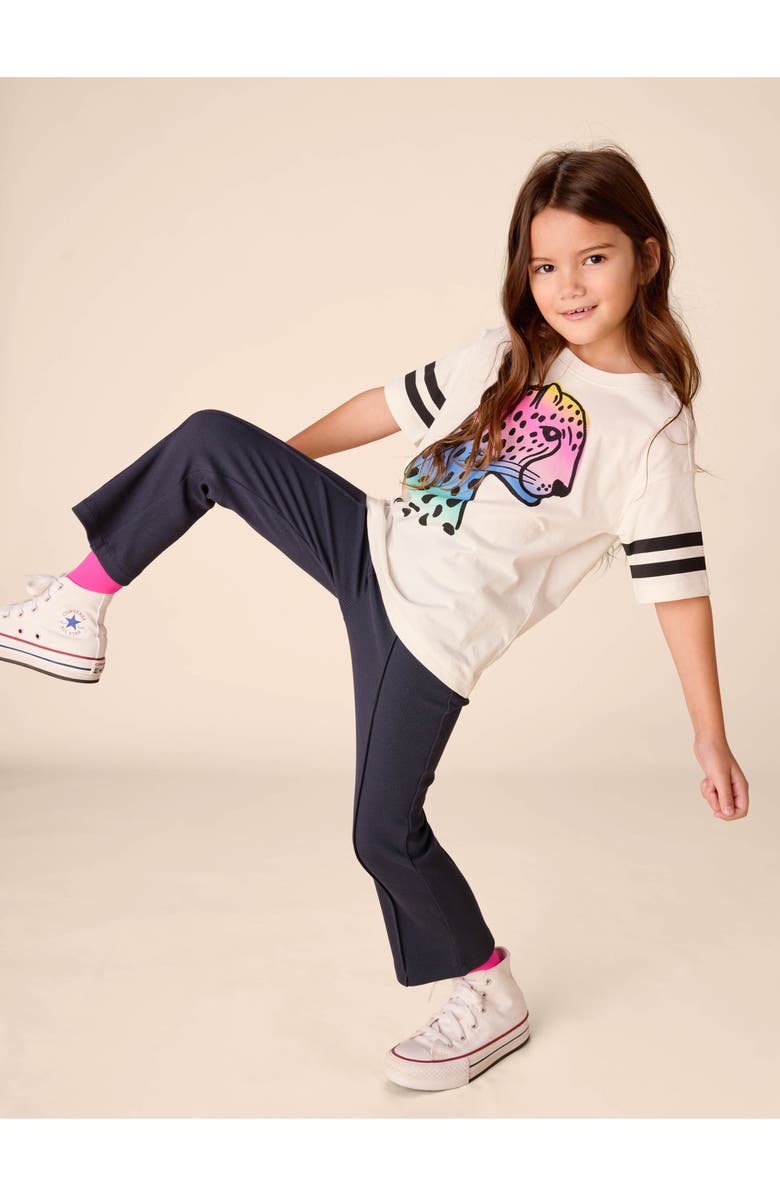 Tea Collection Ribbed Flare Pants 2.0, Alternate, color, Indigo