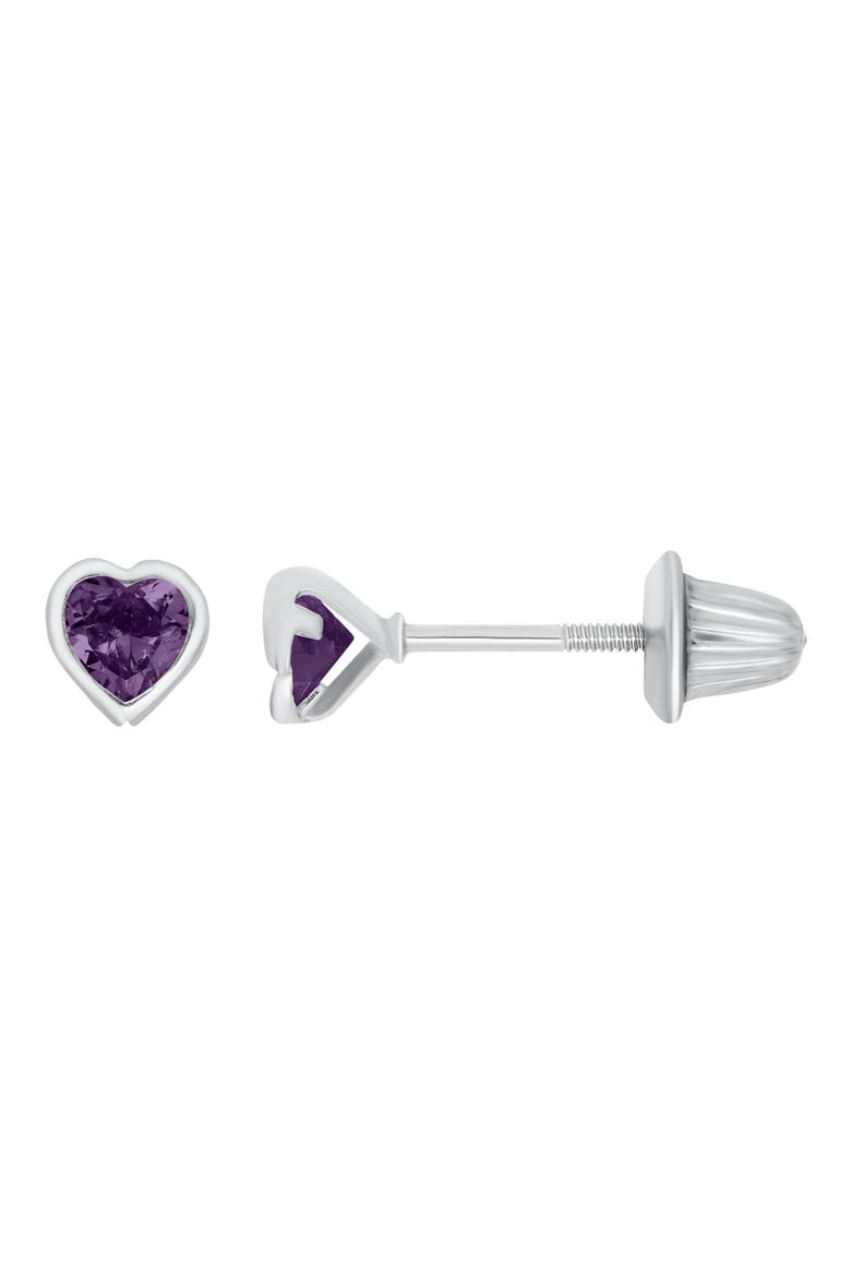 Kids' June Birthstone Stud Earrings, Main, color, PURPLE