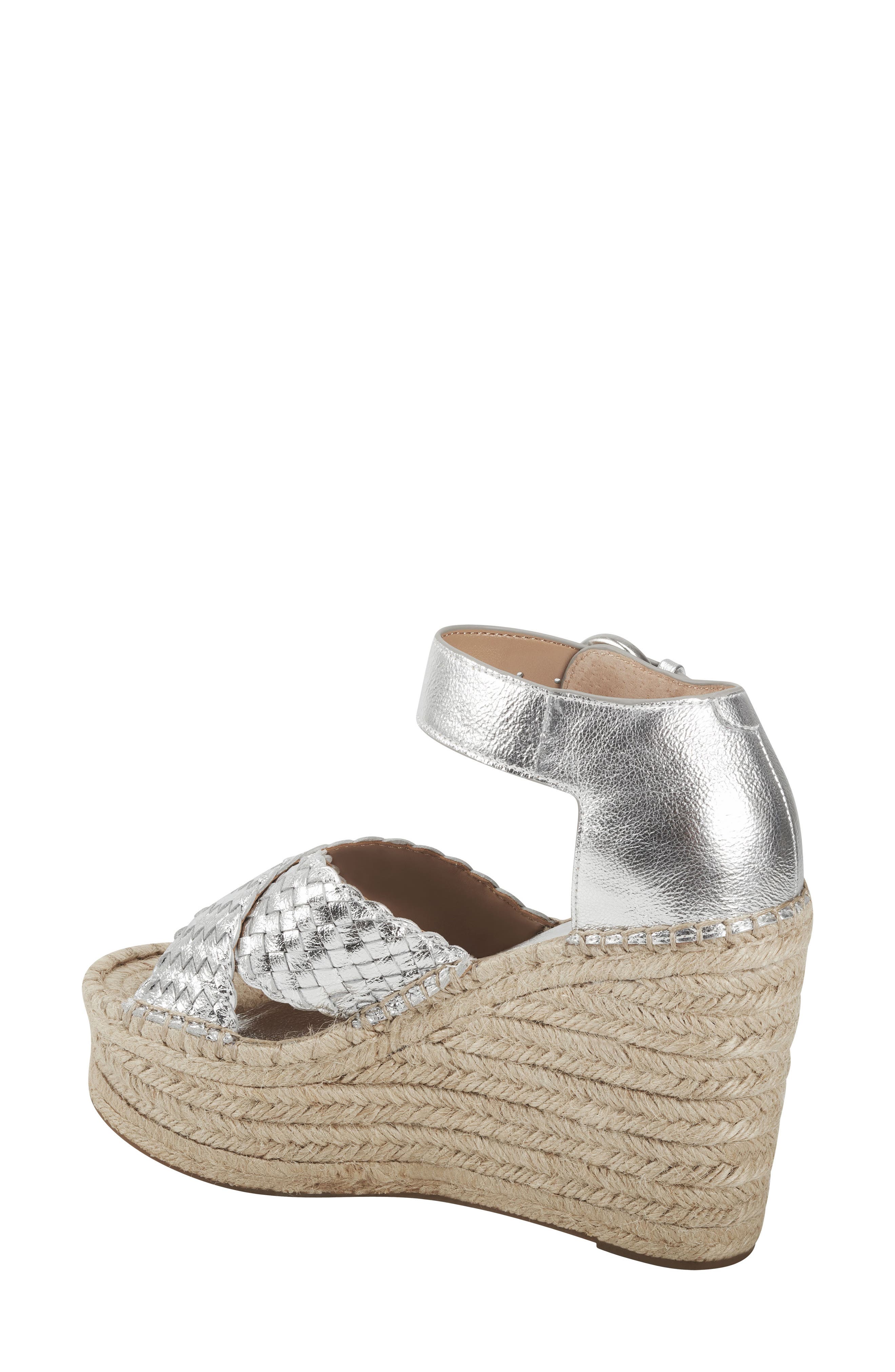 Aylon Espadrille Sandal, Alternate, color, SILVER LEATHER