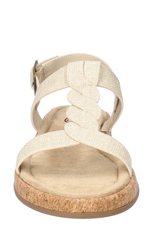 Shop Easy Street Tampa Slingback Sandal In Natural Linen Embossed