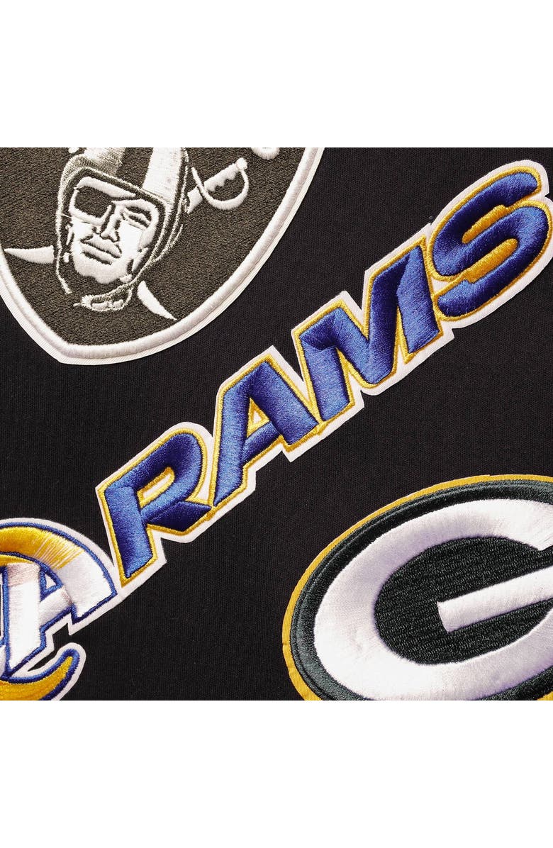 PRO STANDARD Men's Pro Standard Black NFL League Wordmark Short Sleeve Pullover Hoodie, Alternate, color, 