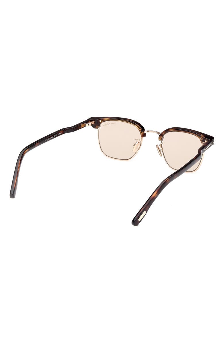 TOM FORD 47mm Square Sunglasses, Alternate, color, Dark Havana / Smoke