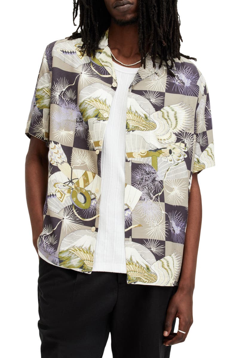 AllSaints Sebastian Camp Shirt, Main, color, 