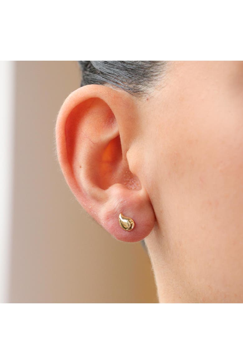 Mini Gold Tear Drop Screw Back Stud Earrings, Alternate, color, Gold