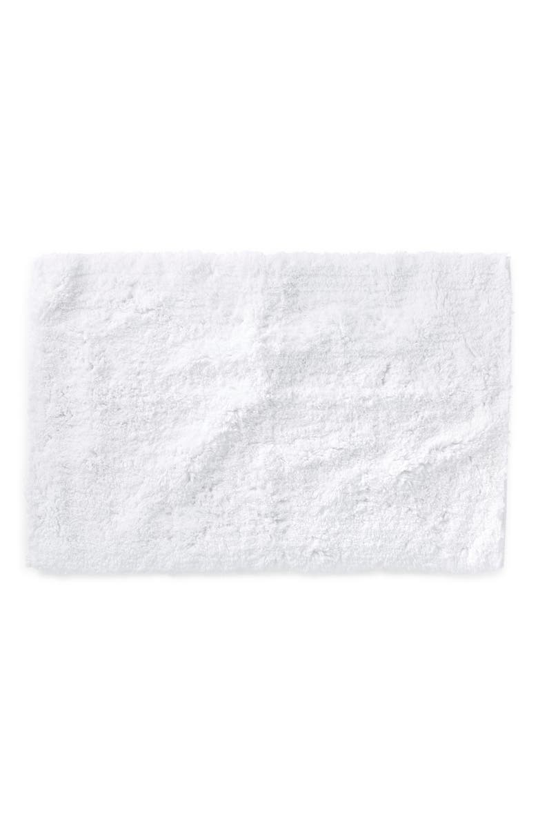 Coyuchi Organic Cotton Shag Bath Mat, Main, color, Alpine White