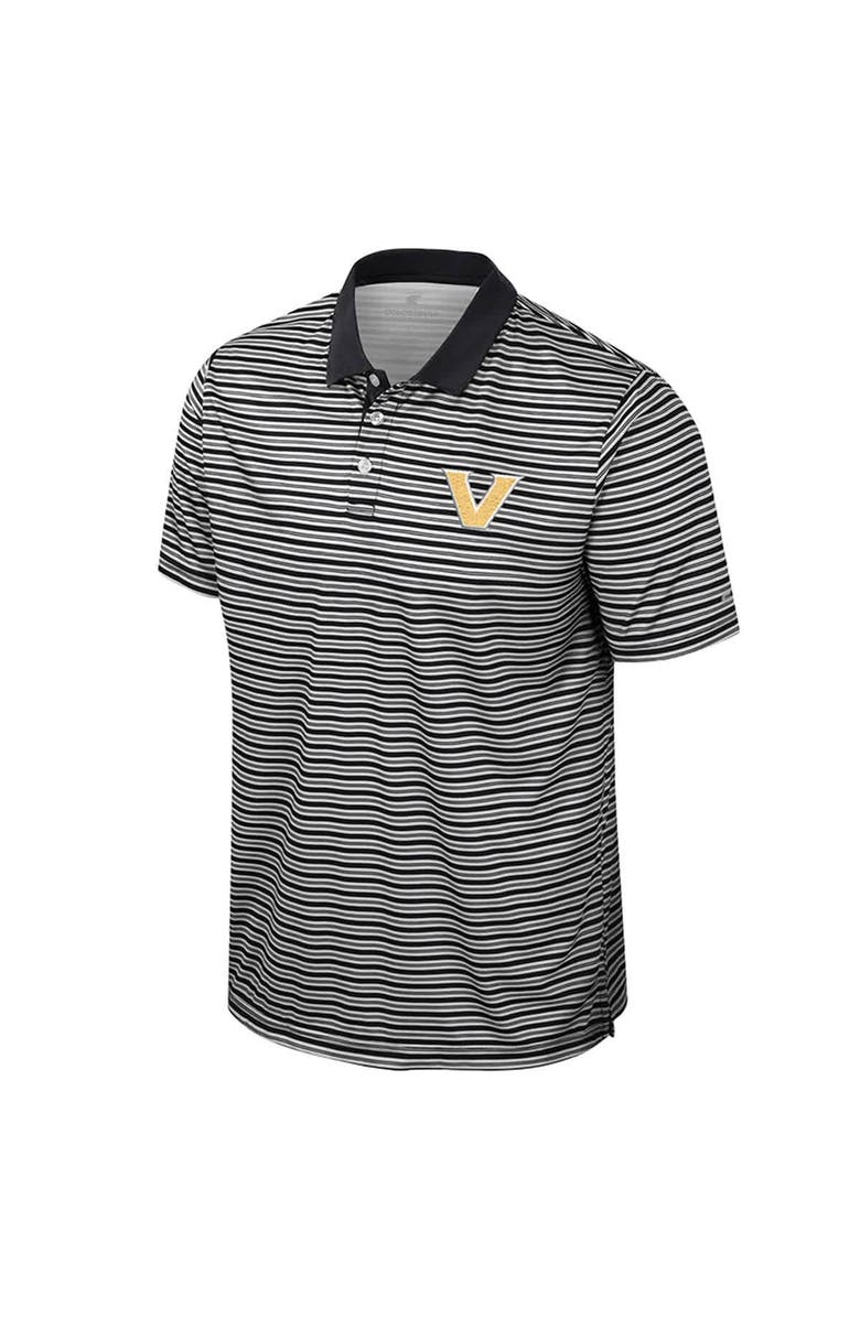 COLOSSEUM Men's Colosseum Black Vanderbilt Commodores Striped Polo, Alternate, color,