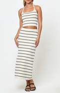 LSPACE Ravello Stripe Rib Cover-Up Skirt