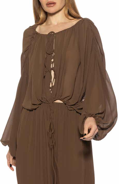 Alexia Admor Luca Blouson Sheer TOp