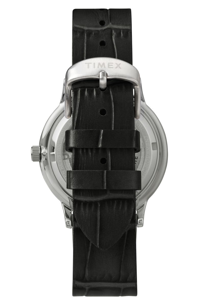 Timex<sup>®</sup> Waterbury Automatic Leather Strap Watch, 40mm, Alternate, color,