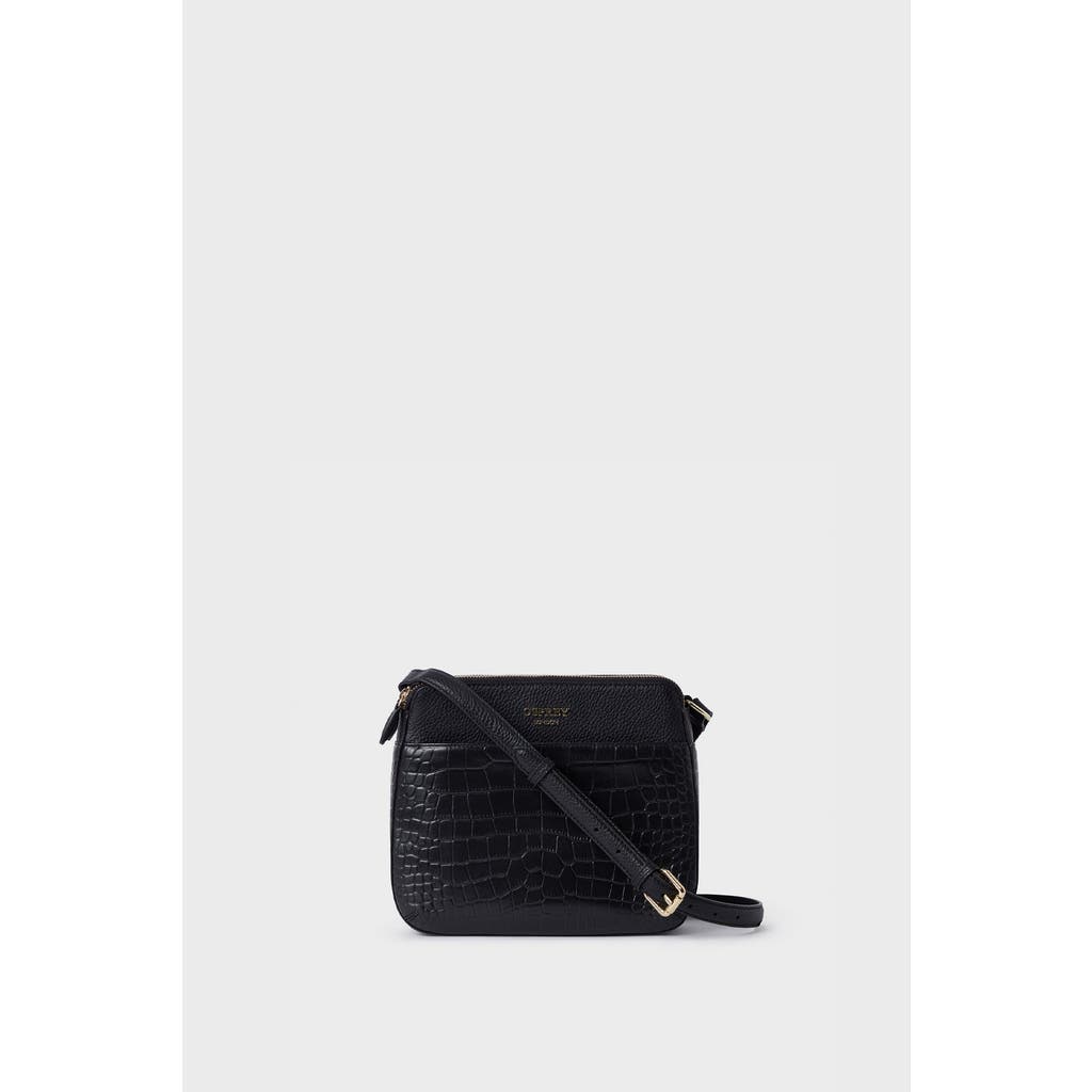 Osprey London The Kellie Leather Crossbody Bag In Black