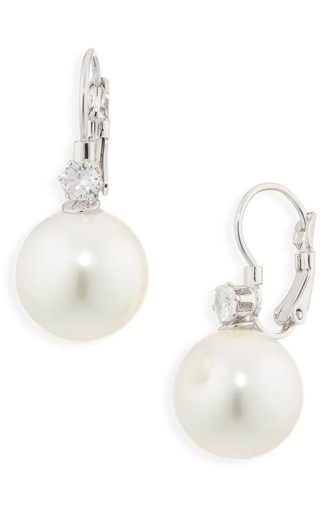 Pearl & Crystal Drop Earrings
