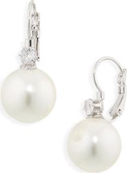 Nordstrom Pearl & Crystal Drop Earrings