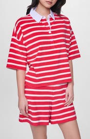 DKNY Jeans Stripe Terry Polo