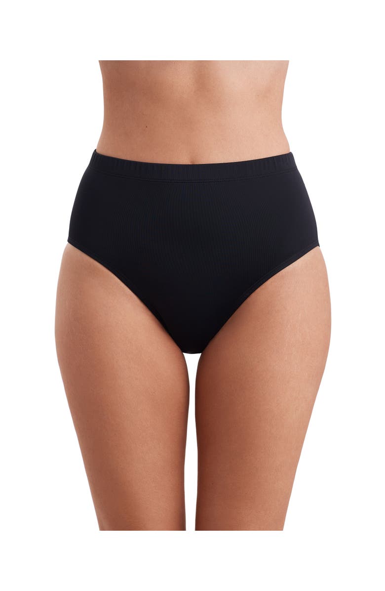 ShapeSolver Basic Brief Plus Size Swimsuit Bottom, Main, color, Black