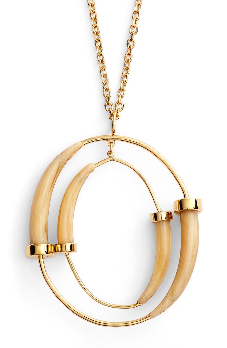 Tory Burch Pendant Necklace, Main, color,