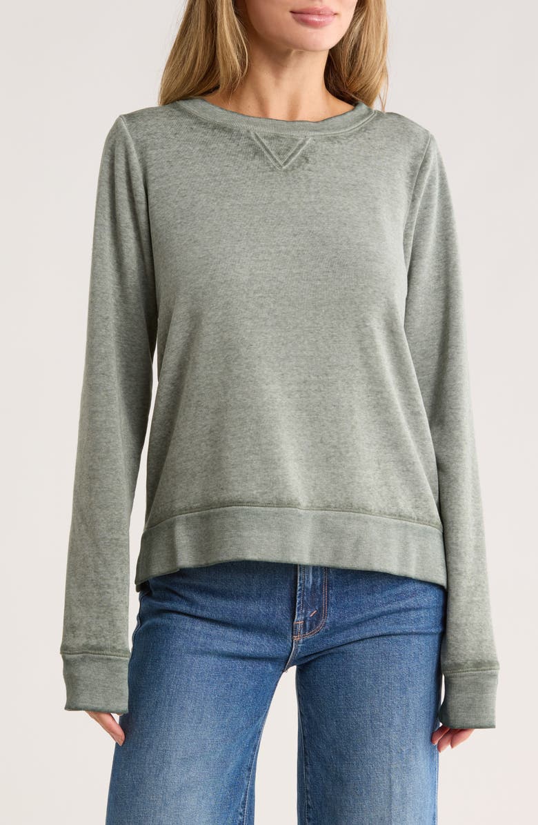 Threads 4 Thought Eudora Burnout Sweatshirt, Main, color, Hickory