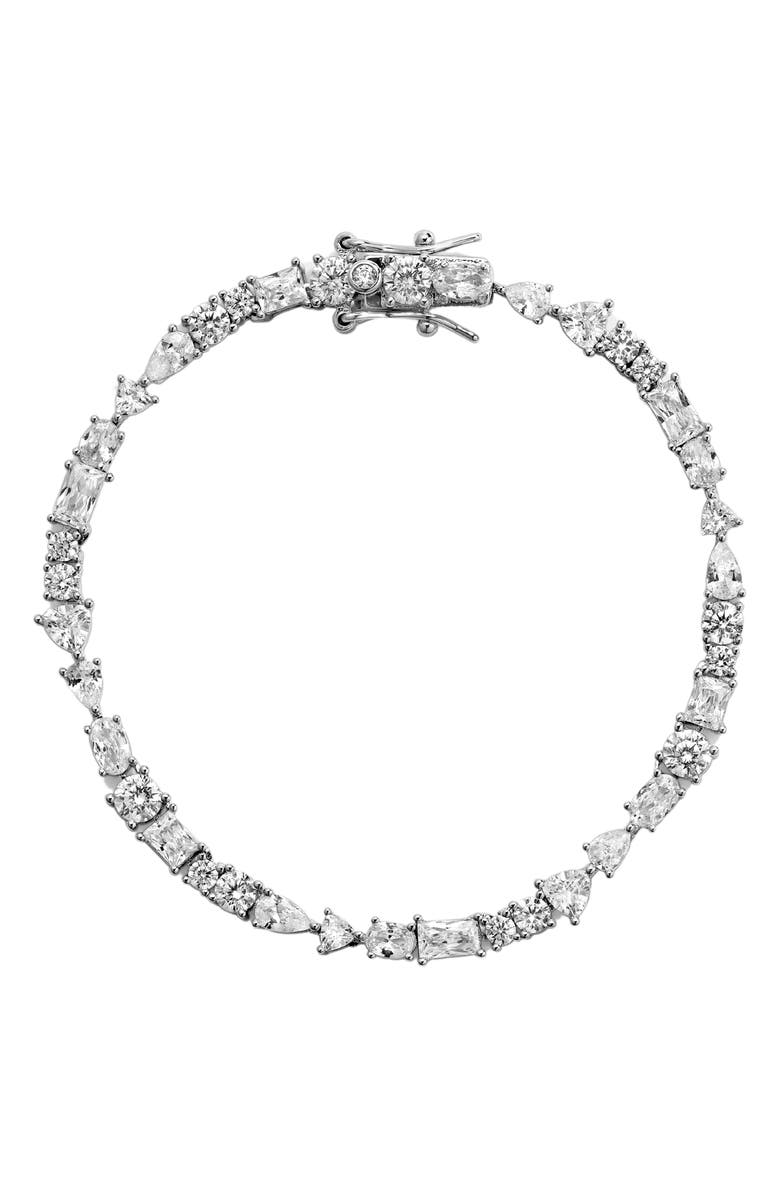 LILI CLASPE Mavis Tennis Bracelet, Main, color, Silver