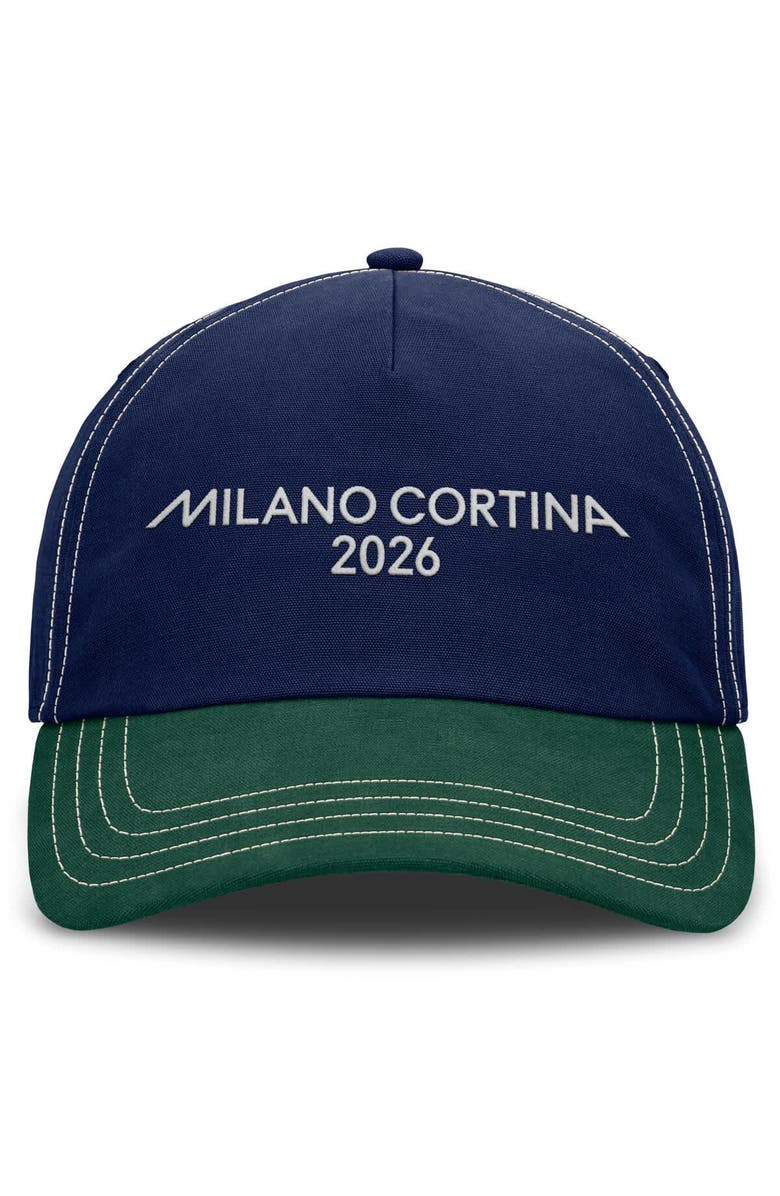 FANATICS Men's Fanatics Navy/Dark Green Milano Cortina 2026 Winter Olympics Friction Adjustable Hat, Alternate, color, Navy