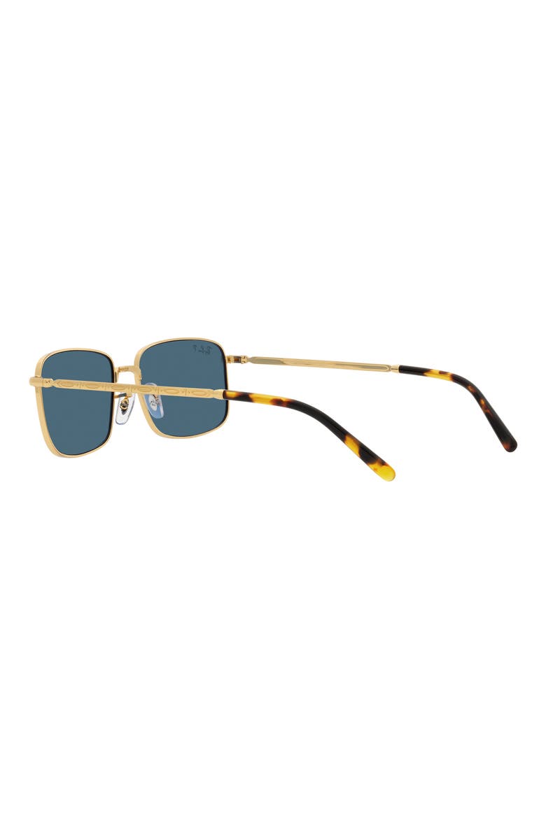 60mm Polarized Rectangular Sunglasses, Alternate, color, POLAR BLUE