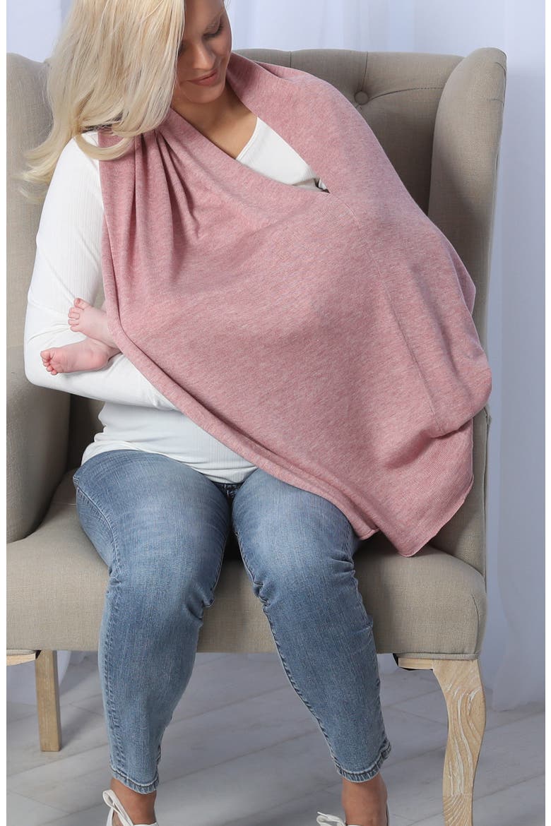 Luxury Nursing Poncho/Scarf, Alternate, color, RASPBERRY