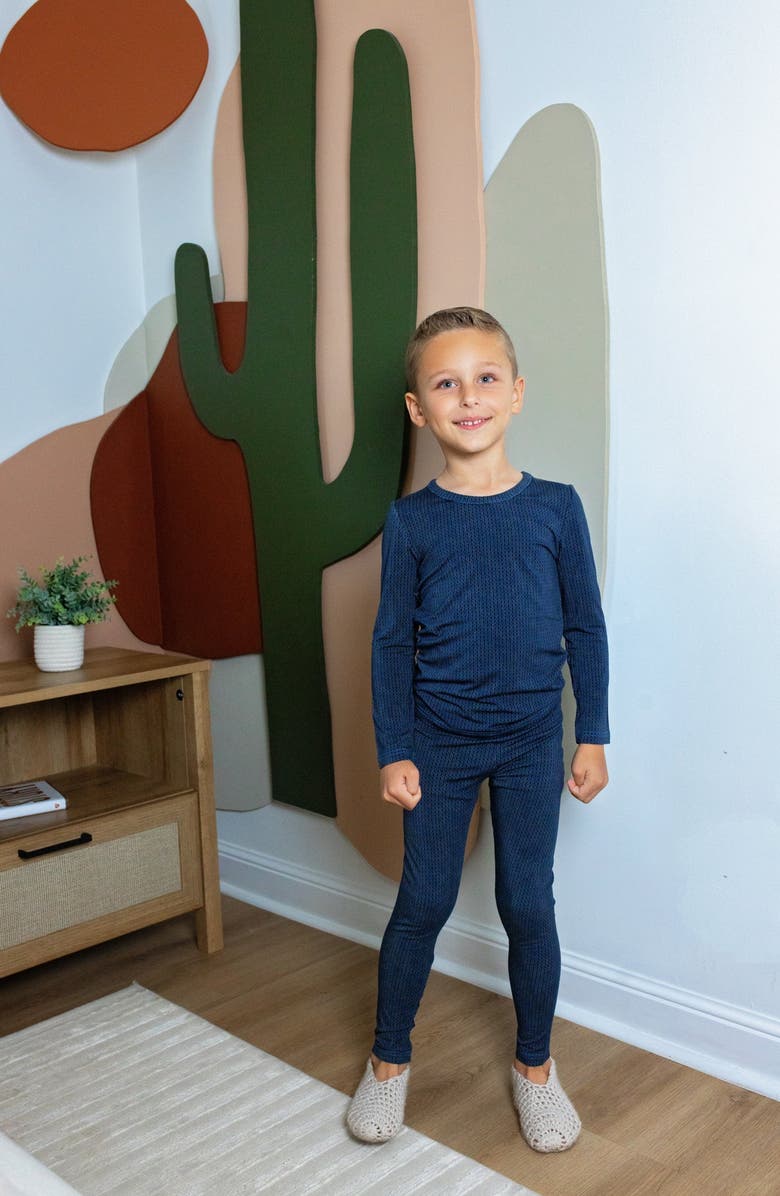 NoggiWear Ombre Printed Loungewear Set, Alternate, color, Blue Print