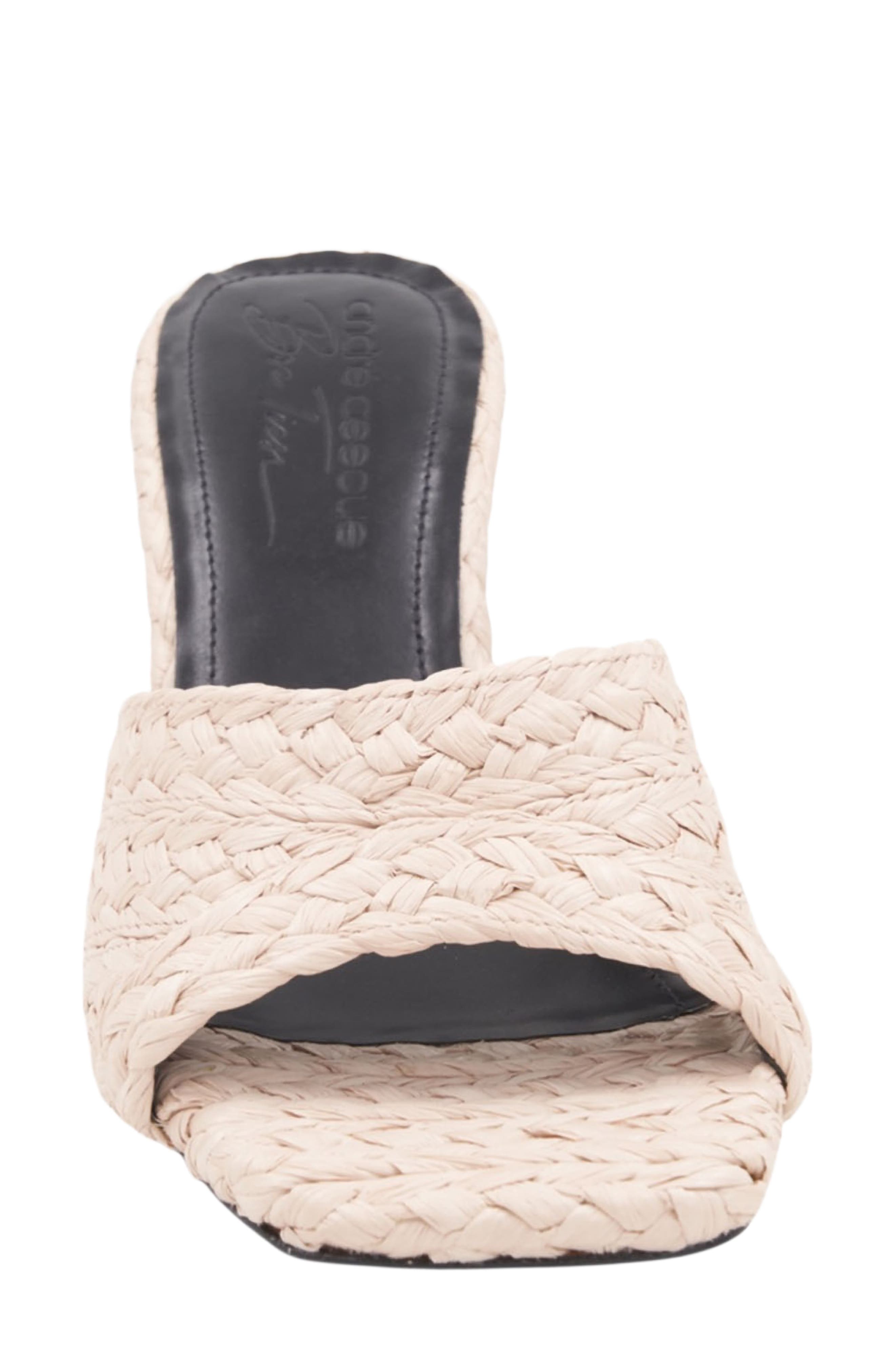 Breana Wedge Mule, Alternate, color, NATURAL RAFFIA
