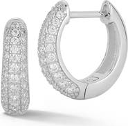 GLAZE JEWELRY Graduated Cubic Zirconia Hoop Earrings