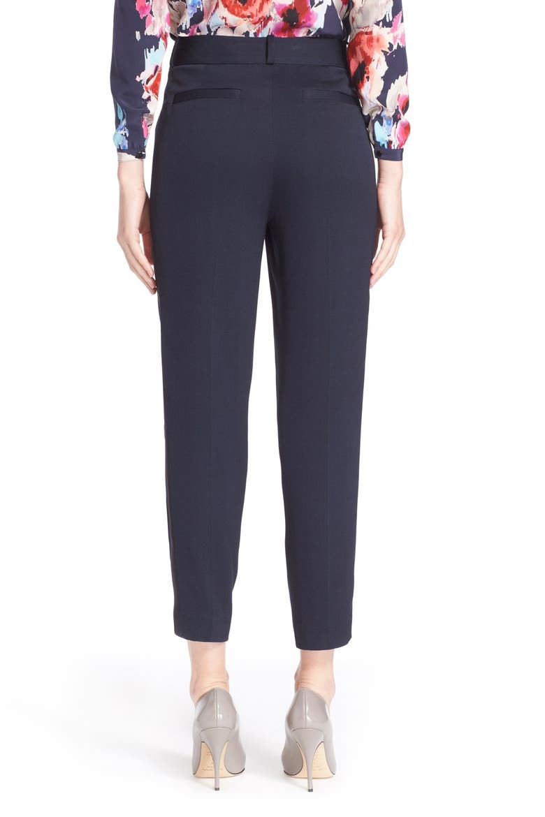 'rosalia' tuxedo stripe pants, Alternate, color, INK