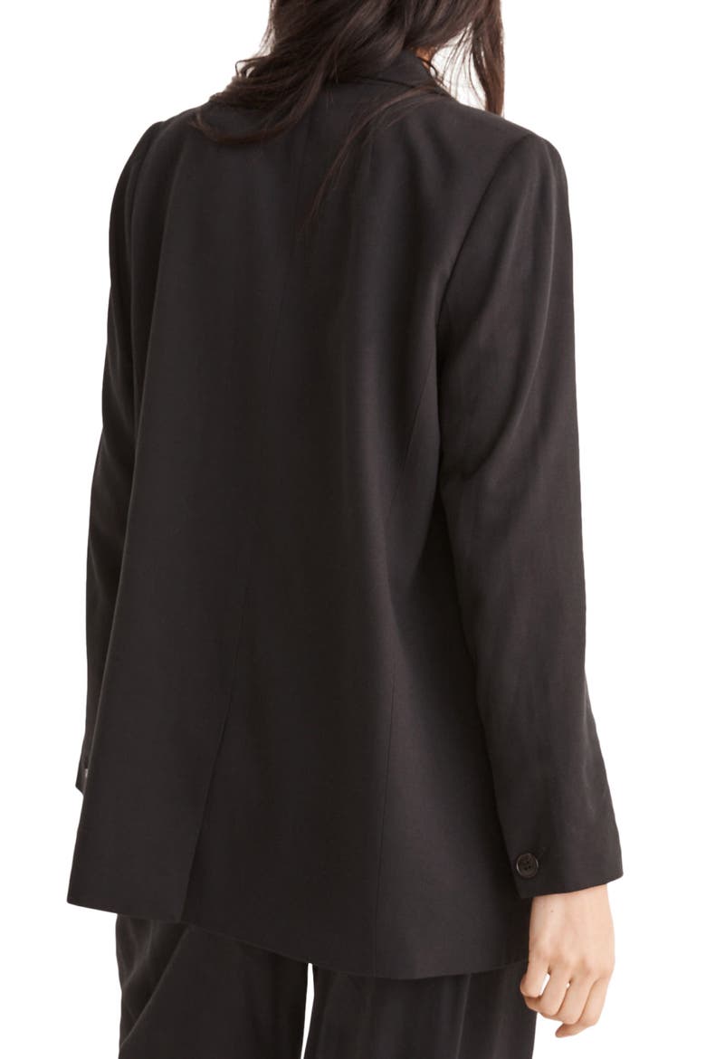 Caldwell Drapeweave Double Breasted Blazer, Alternate, color, TRUE BLACK