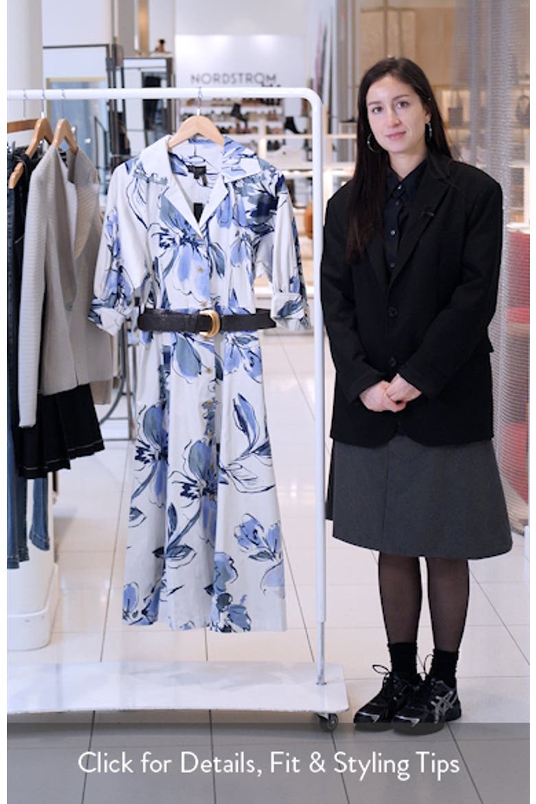 Belted Stretch Cotton Shirtdress video