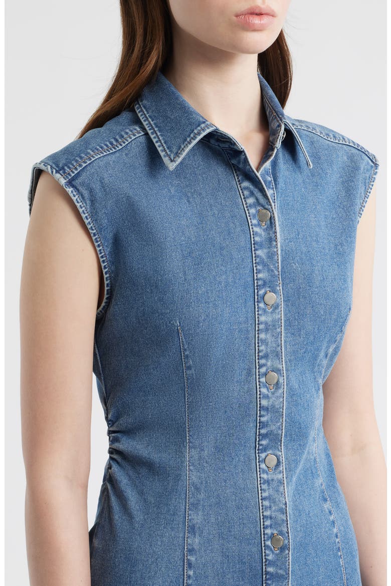 Leah Airflex Denim Midi Shirtdress, Alternate, color, FENNIE