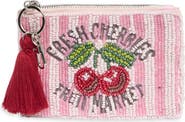 Collection XIIX Fresh Cherries Beaded Zip Pouch