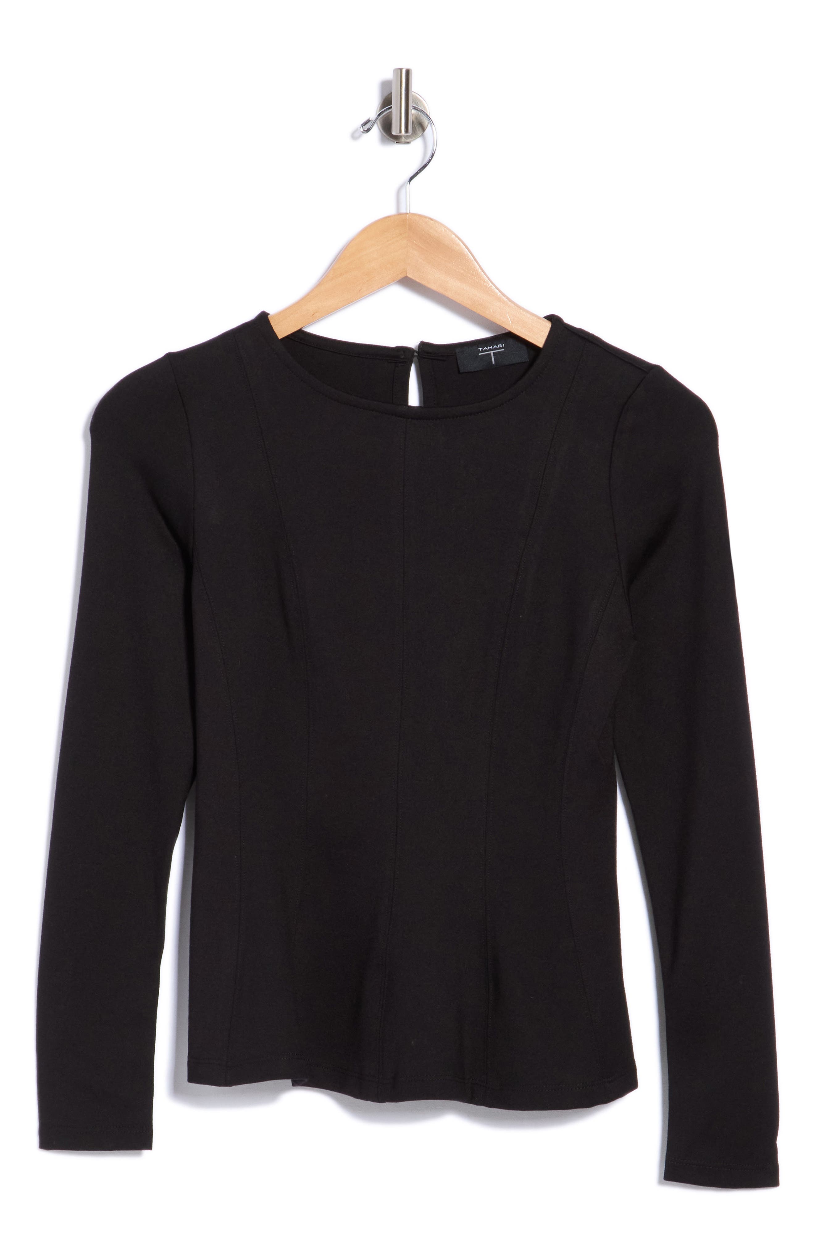 Ponte Knit Peplum Top