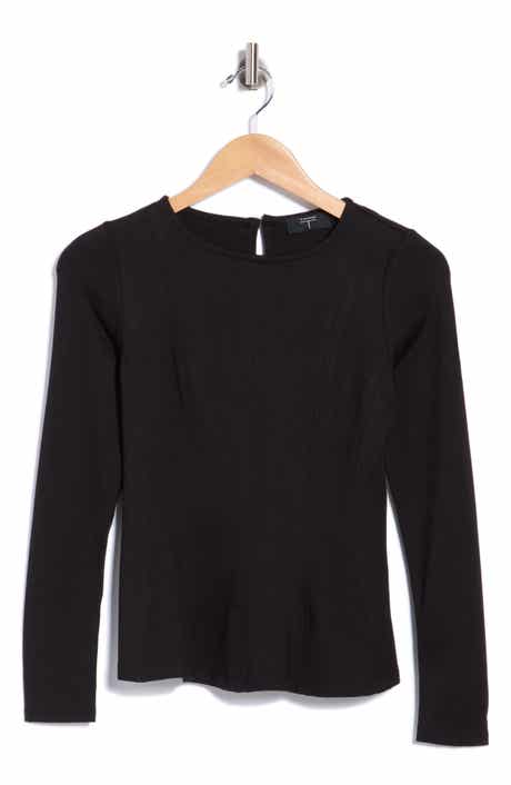 Ponte Knit Peplum Top