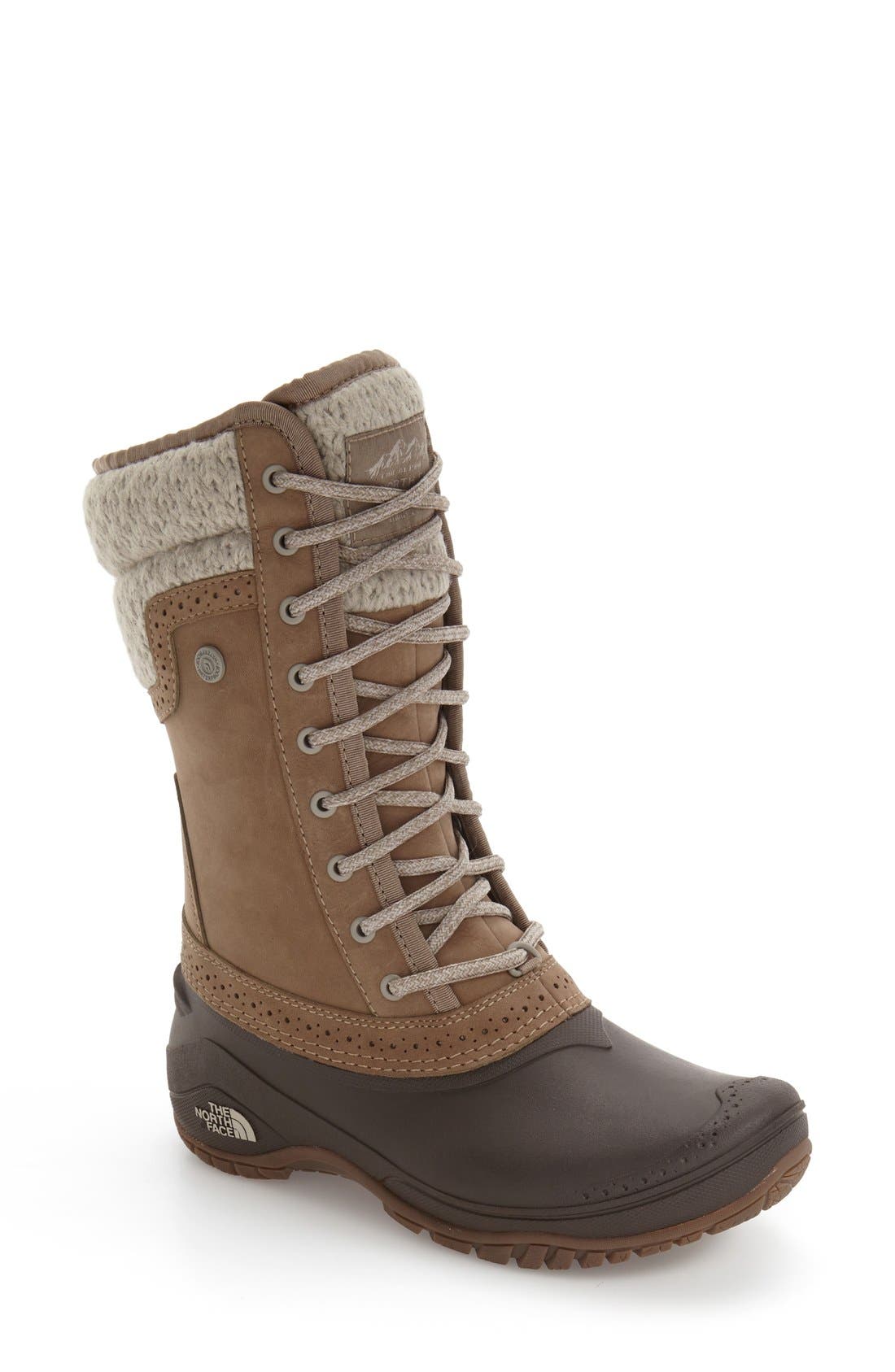 Shellista Waterproof Insulated Snow Boot, Main, color, SPLIT ROCK BROWN/ DOVE GREY