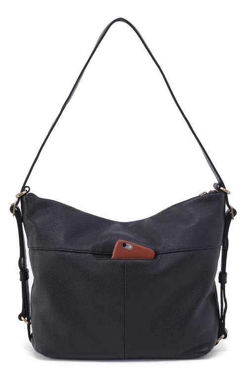 Hobo Emily Convertible Leather Backpack In Black