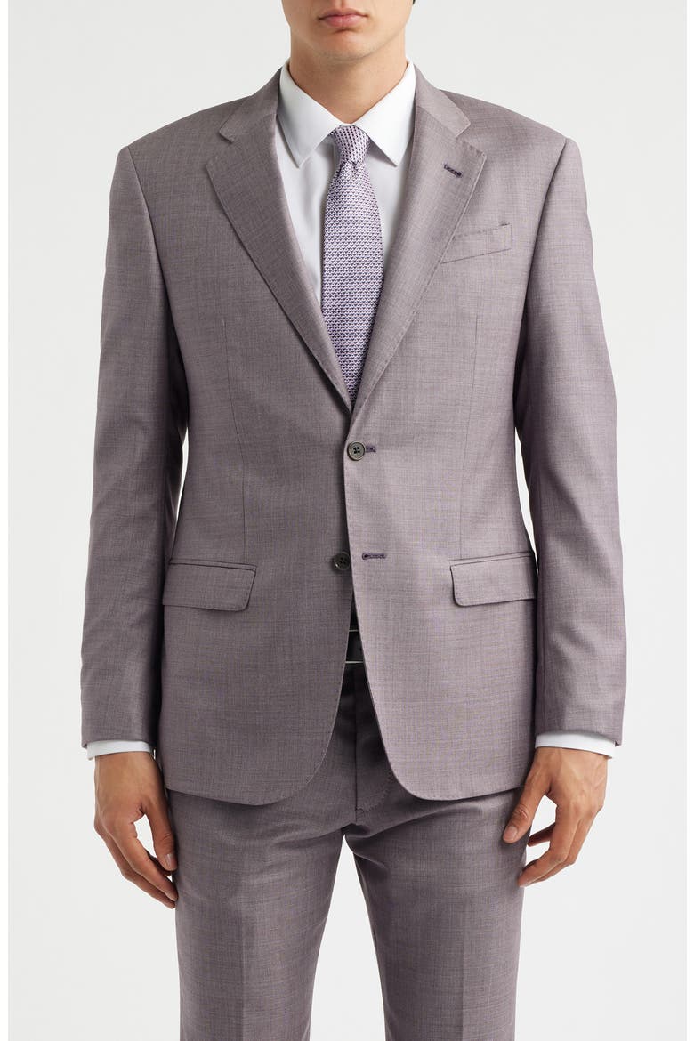 Pale Purple Virgin Wool Suit, Alternate, color, DARK PURPLE