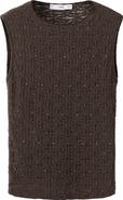 MANGO Studded Jewel Neck Tank