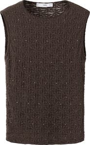 MANGO Studded Jewel Neck Tank
