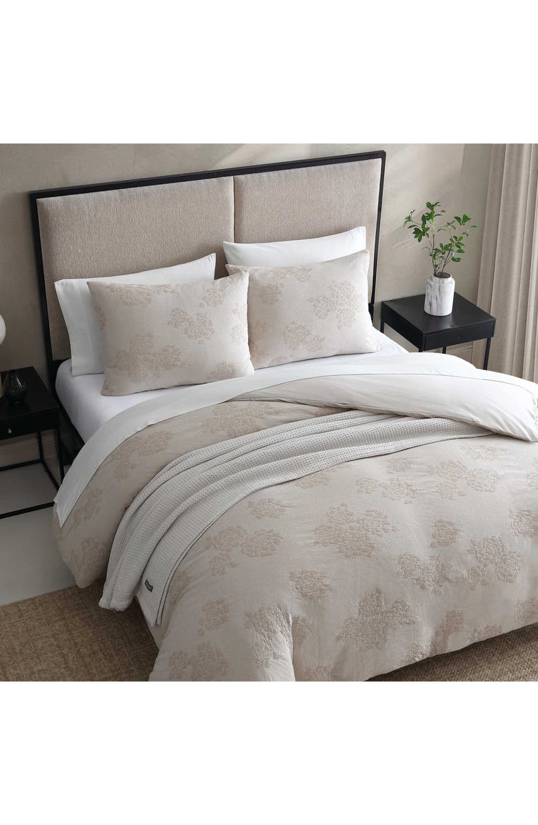 Vera Wang Roses Cotton Duvet Set, Alternate, color, Beige