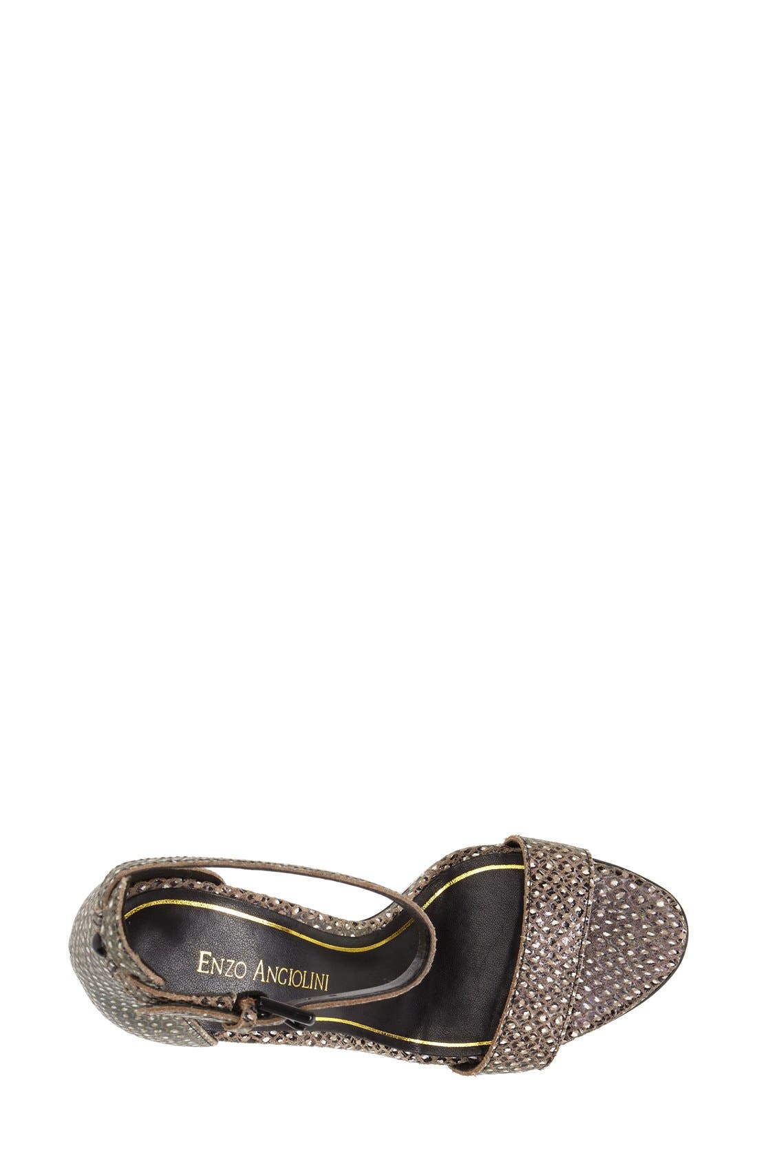 'Manna' Ankle Strap Sandal, Alternate, color, BLACK/ WHITE