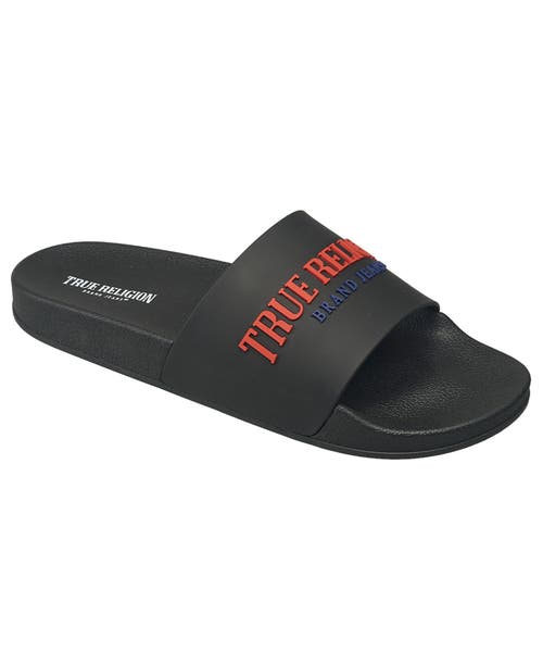 True Religion Weezy Logo Slide In Black