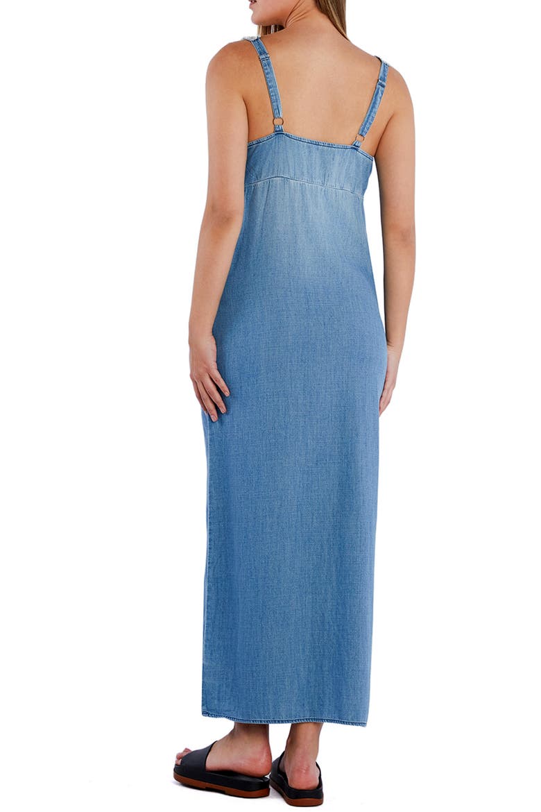 Amanda Lace Accent Sleeveless Maxi Dress, Alternate, color, DENIM